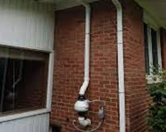 Radon mitigation job photo — Calgary home installation (2) Radon mitigation job photo — Calgary home installation (2)