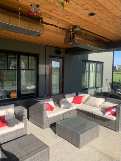 Patio heater job photo from a Calgary installation by Alberta Indoor Comfort
