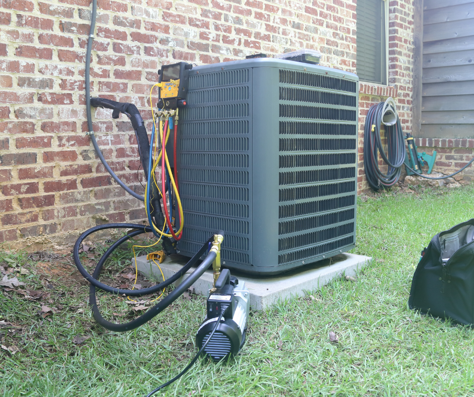 Air conditioning service and installation work by Alberta Indoor Comfort in a Calgary home
