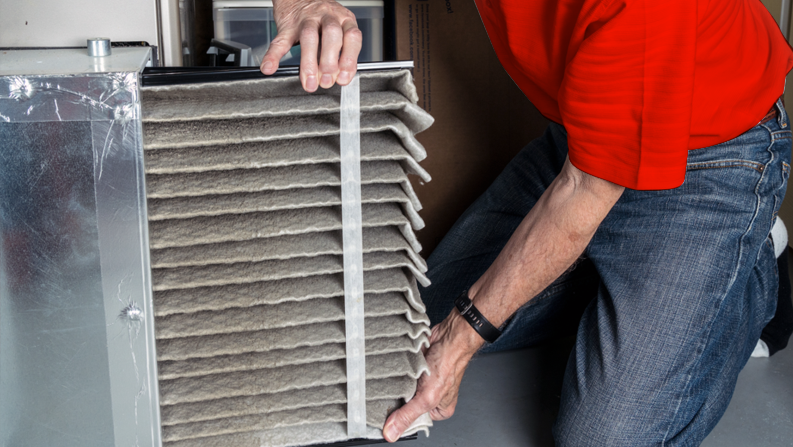 Routine furnace maintenance service on a Calgary home Routine furnace maintenance service on a Calgary home