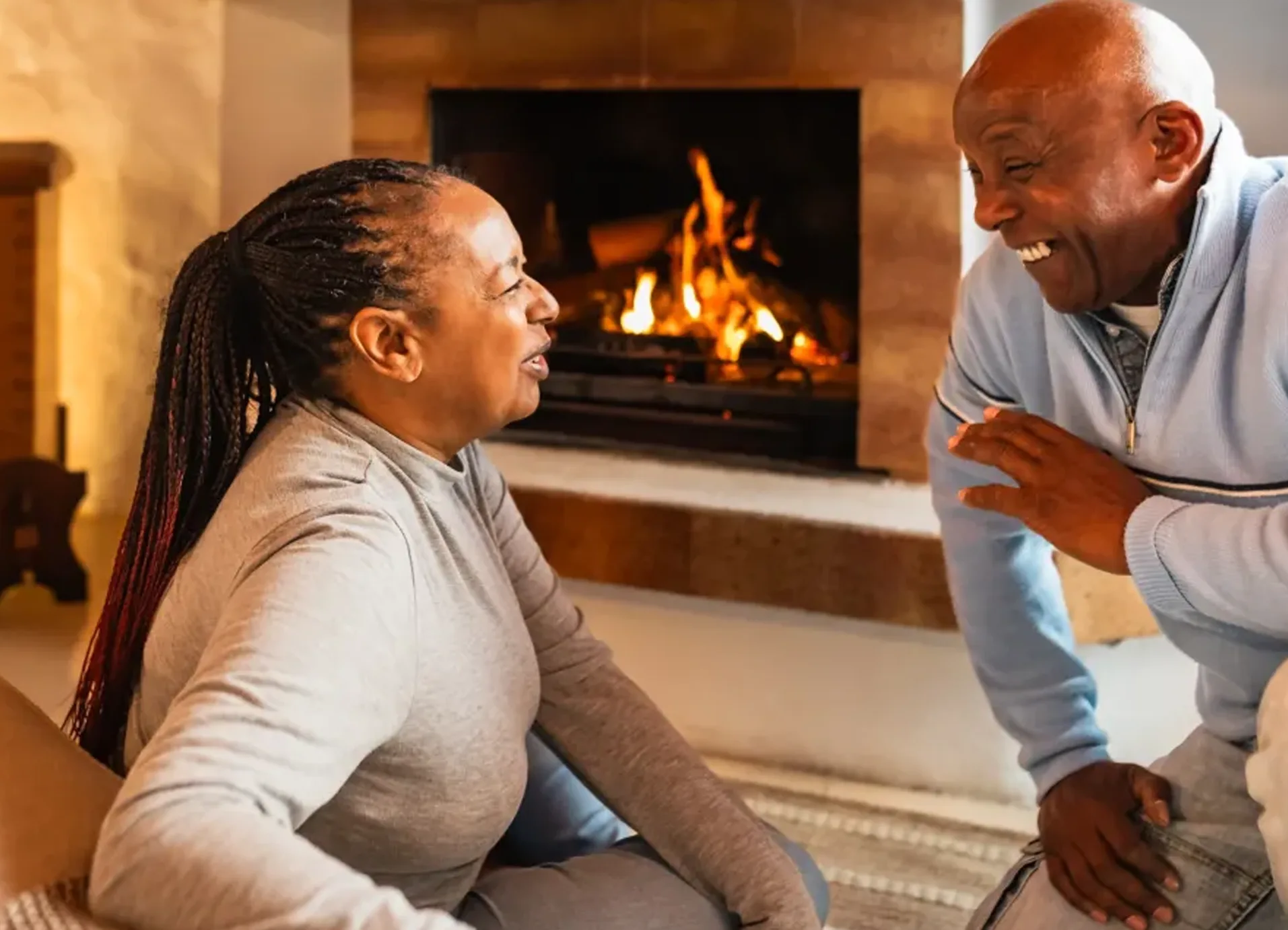 Gas fireplace installation and repair in a Calgary living room