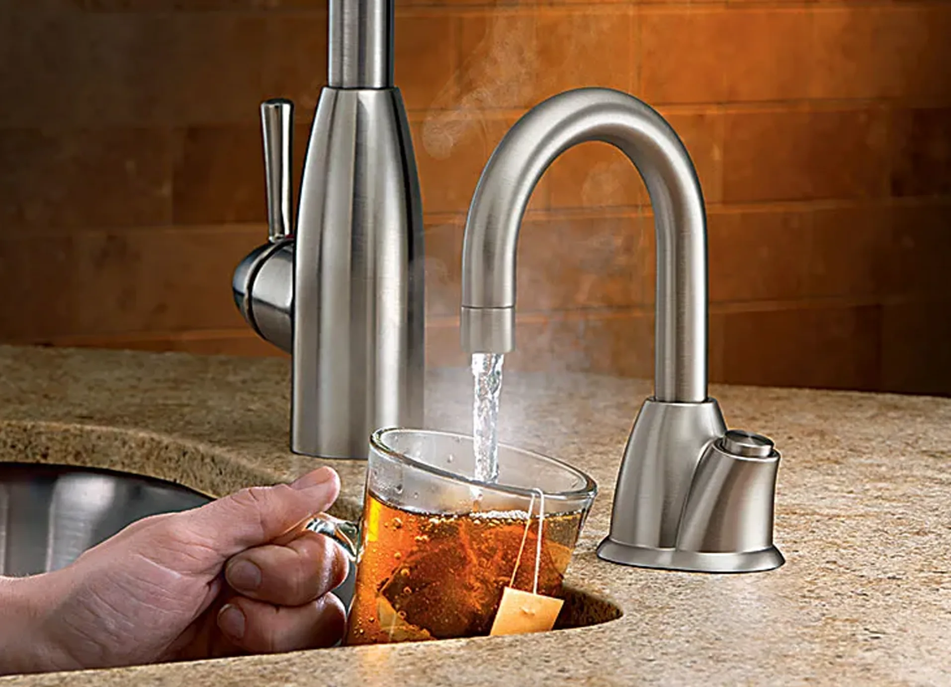 Instant boiling water faucet installed in a Calgary kitchen