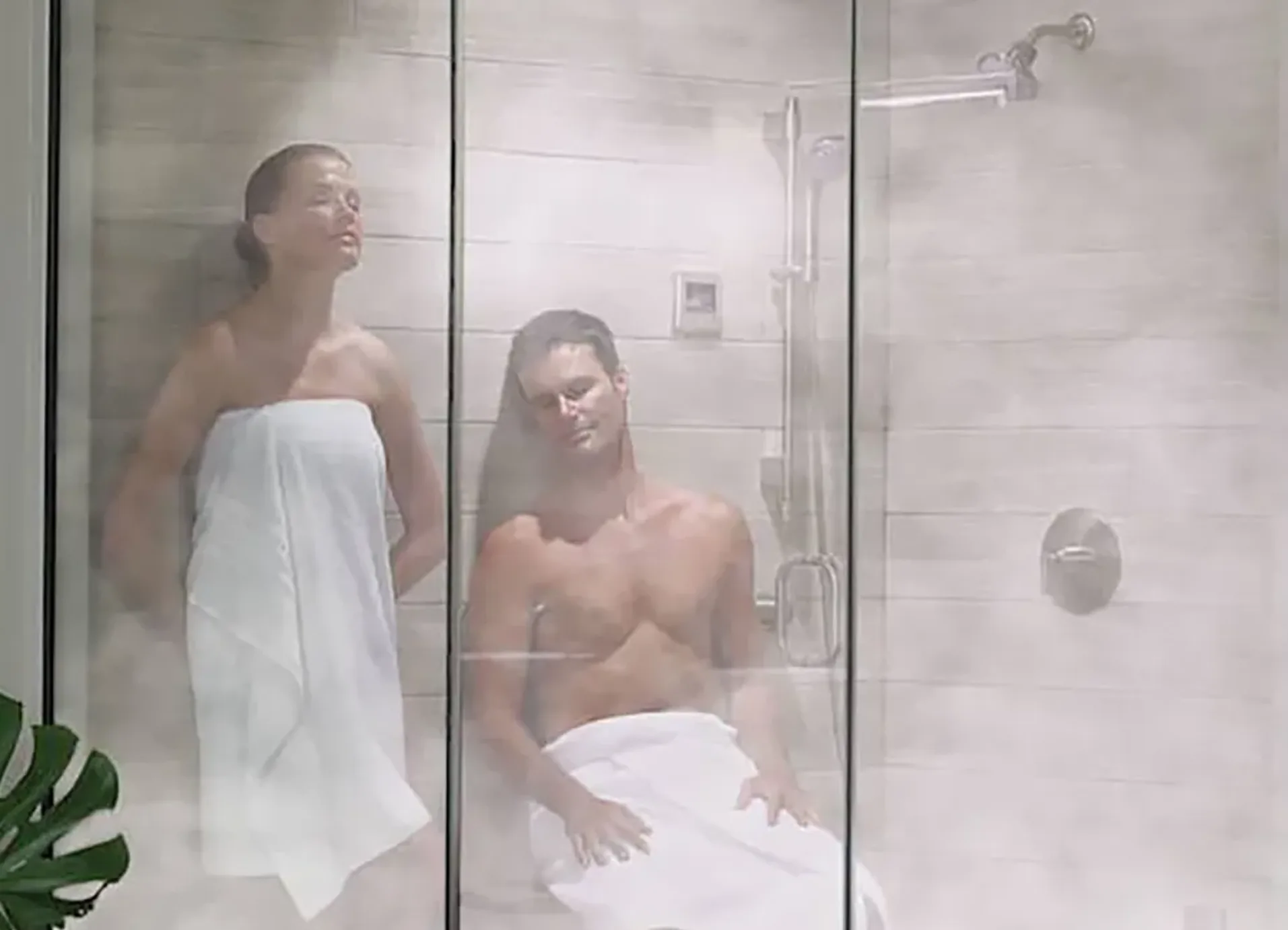 Steam shower installation as a bathroom heating upgrade in a Calgary home