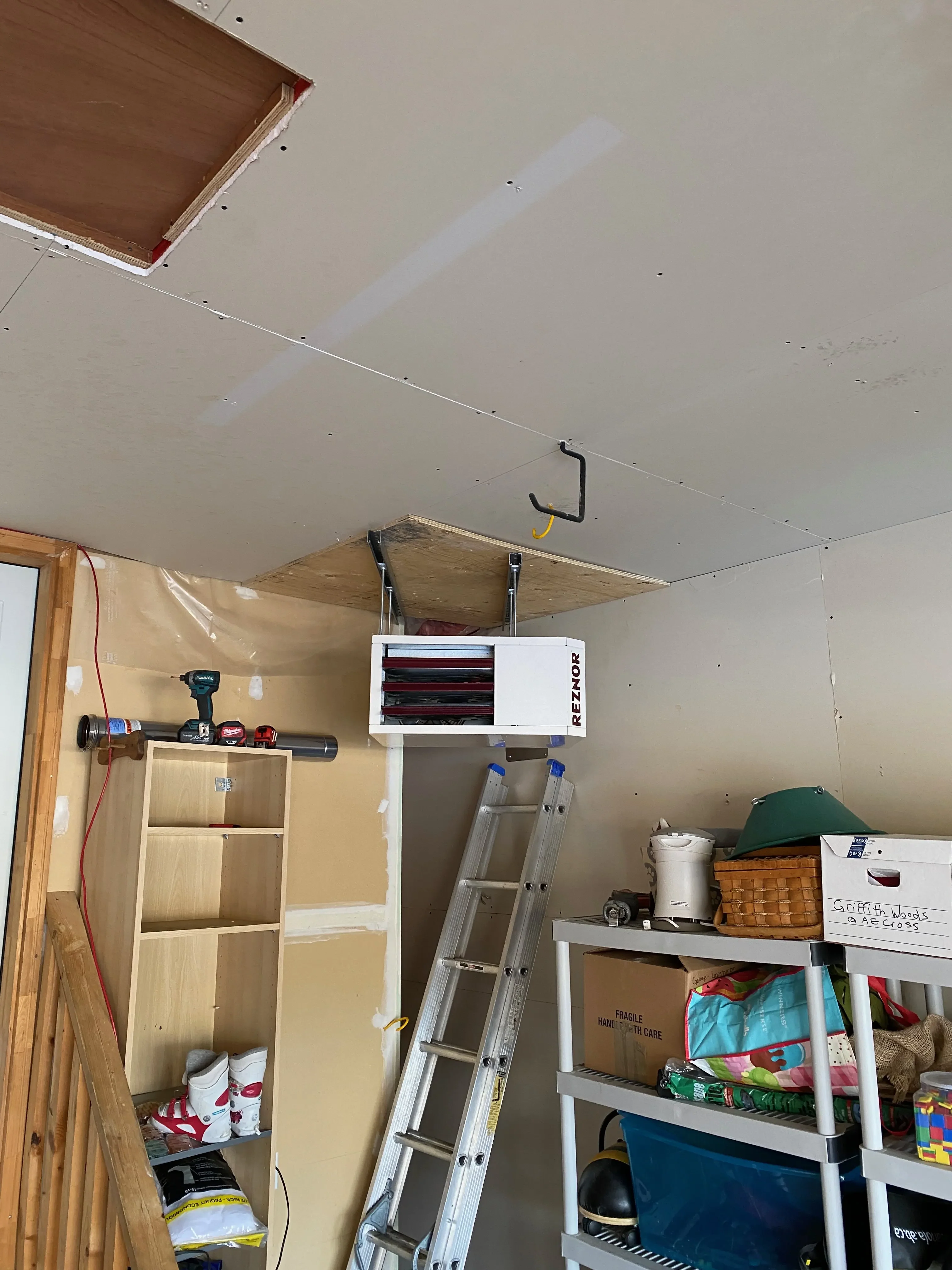 Calgary garage heater installation — recent job photo Calgary garage heater installation — recent job photo