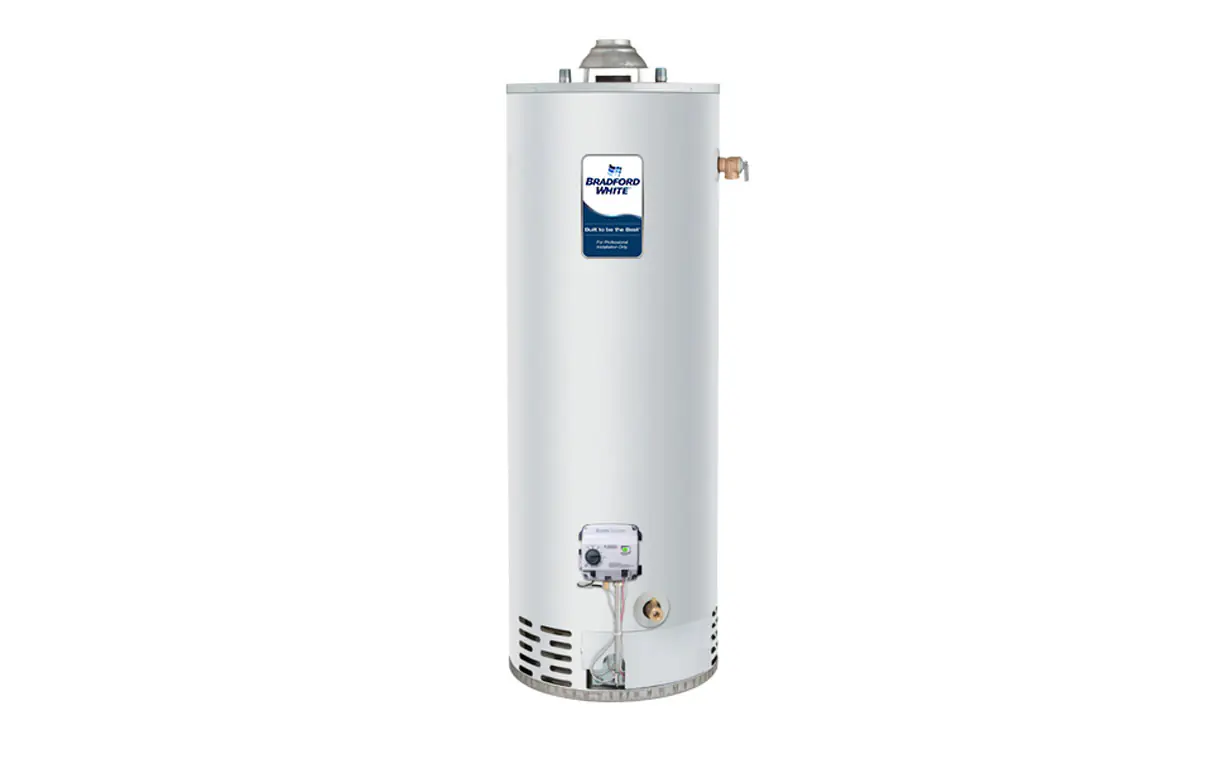 Gas water heaters use a flame under the tank to create heat.