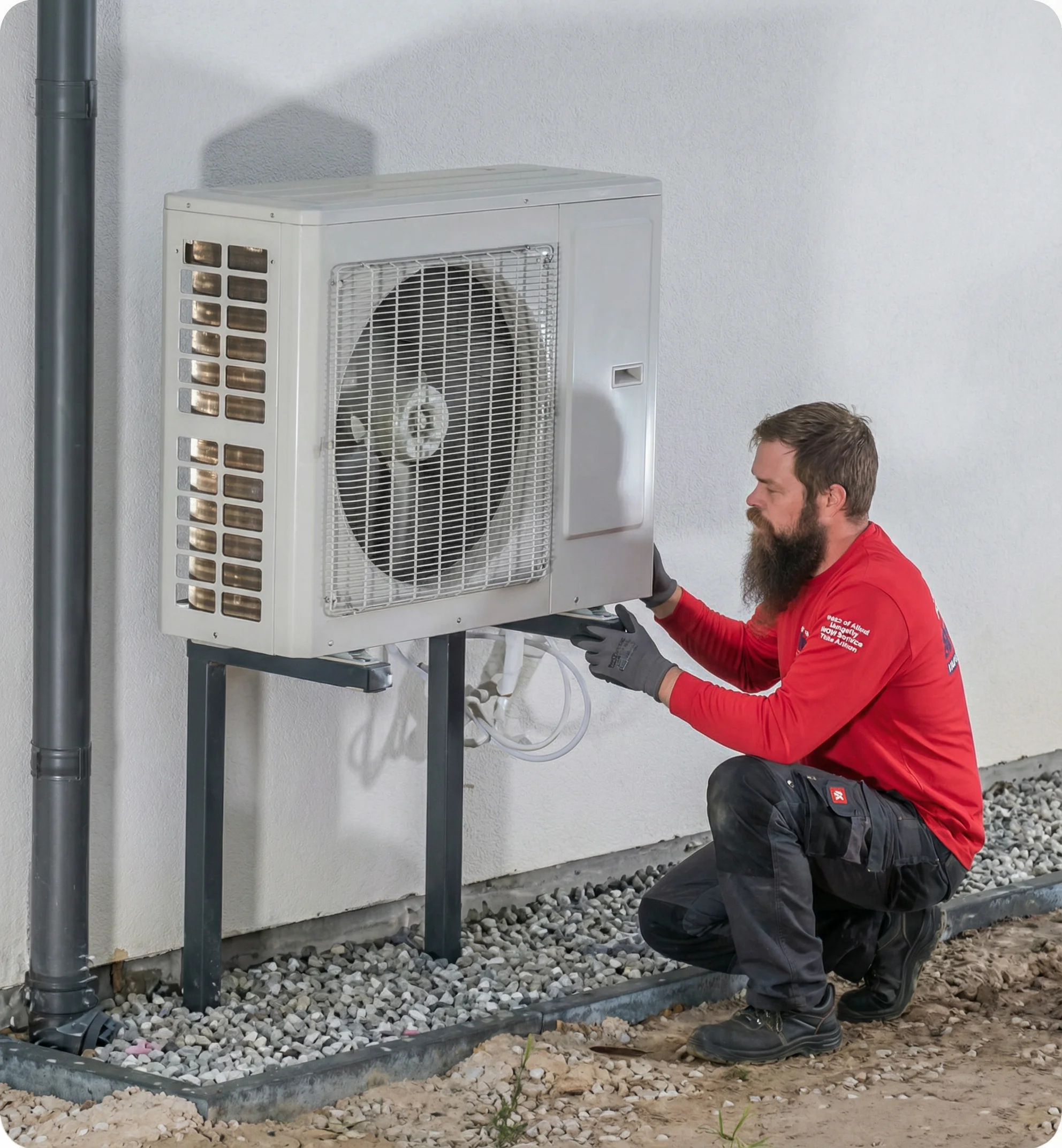 Alberta Indoor Comfort technician installing heating equipment in Calgary