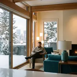 Air conditioner installation service in a Calgary home