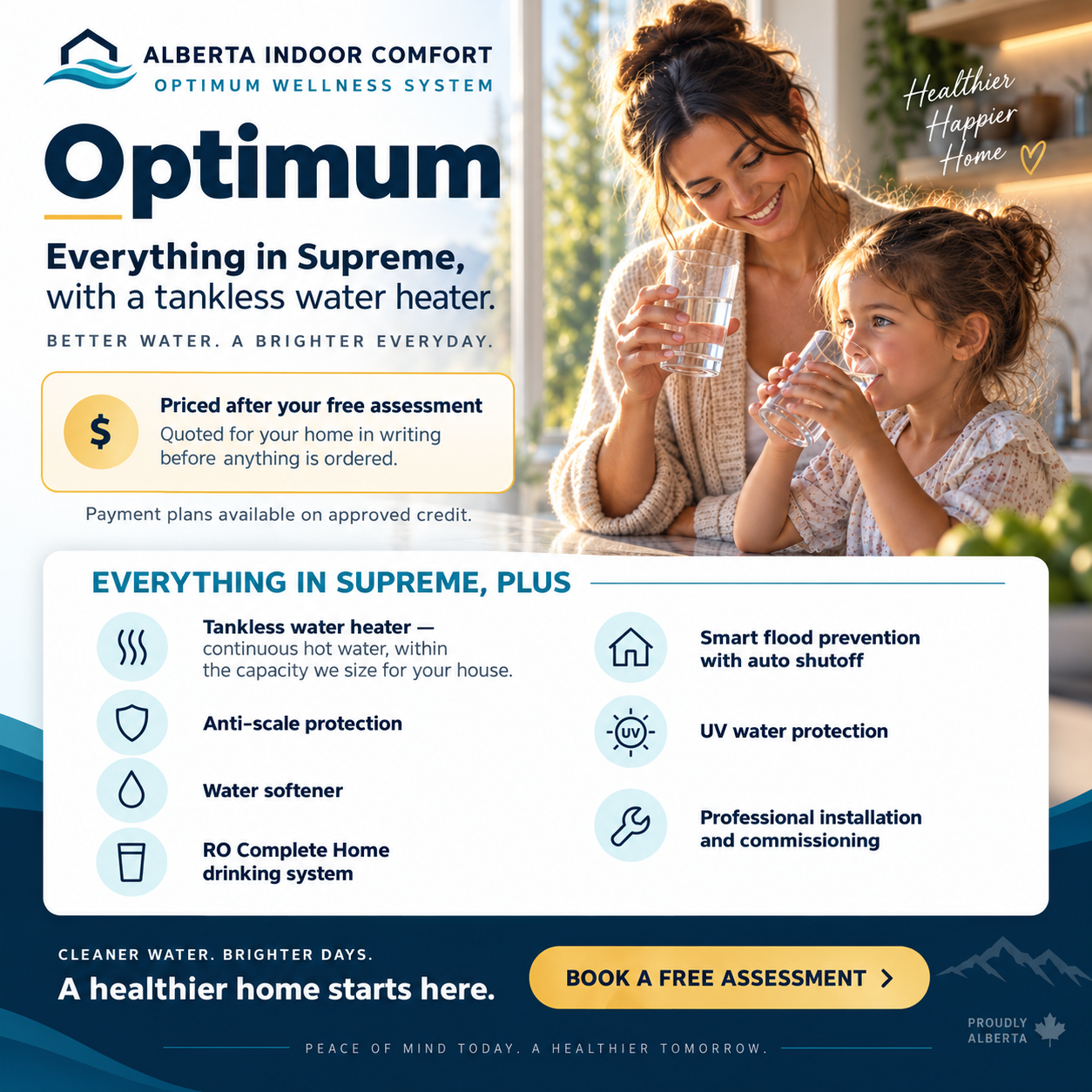 Alberta Indoor Comfort Safe Water 365 Optimum water wellness package for Calgary homes