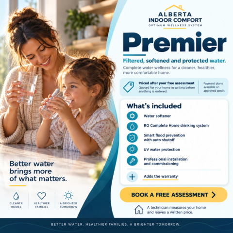 Alberta Indoor Comfort Safe Water 365 Premier water wellness package for Calgary homes