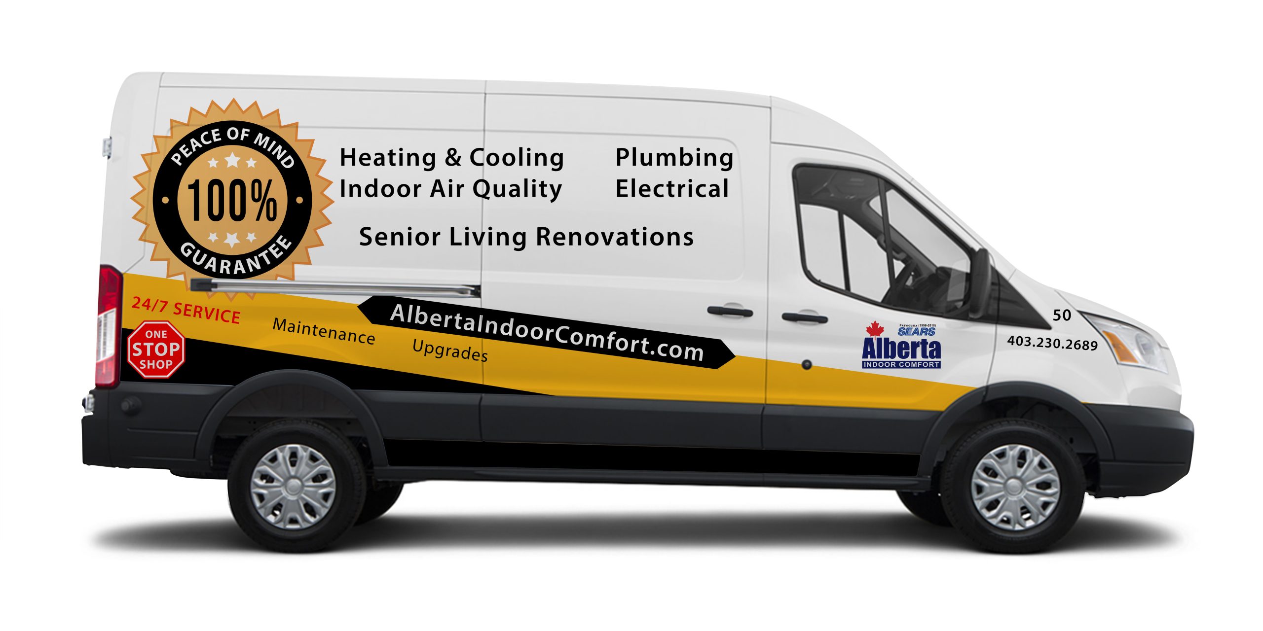 Ford Transit HVAC service van parked in Calgary, Alberta, representing indoor comfort solutions. Calgary heating services Ford Transit HVAC service van parked in Calgary, Alberta, representing indoor comfort solutions.