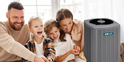 Family comfortable with heat pump regards of warm or cool weather