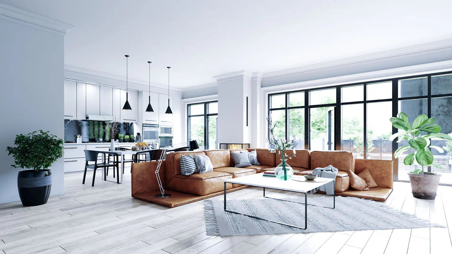 image of inside beautiful modern home thats air conditioned with premium climate controls calgary ac installation